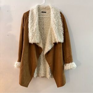 Brown Faux Fur Lined Coat